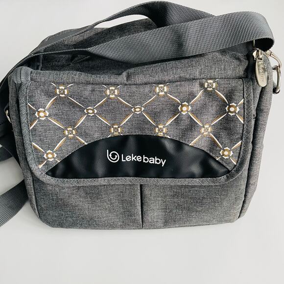 Lekebaby Breast Milk Cooler Bag Contoured Ice Pack Insulated BottleTote Bag Grey - Picture 5 of 12